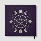Paarse en zilveren Pentacle begrafenis Gastenboek (Achterkant)