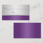Paarse en zilveren plaatskaarten plaatskaartje (Voorkant / Achterkant)