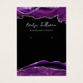 Paarse en zilveren sieraden visitekaartje (Voorkant)