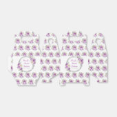 Paarse en zilveren sierlijke bloemen Sweet Sixteen Bedankdoosjes (Uitgevouwen)