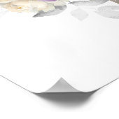 Paarse en zilveren sierlijke bloemen Sweet Sixteen Poster (Hoek)