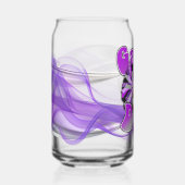 Paarse en Zilveren Speldag Blikvorm Glas (Voorkant)