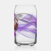Paarse en Zilveren Speldag Blikvorm Glas (Achterkant)