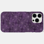 Paarse en zilveren Spiderweb Gothic Pattern Case-Mate iPhone Case (Achterkant (horizontaal))