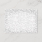 Paarse en zilveren tafel Place Card - Huwelijksfee Plaatskaartje (Achterkant)