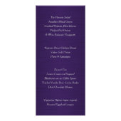 Paarse en zilverglitter reclamekaart (Achterkant)