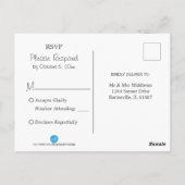 Paarse en zilverglitter - RSVP Briefkaart (Achterkant)