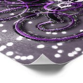 Paarse en zilverhardende partij poster (Hoek)