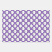 Paarse en zilverpokken inpakpapier vel (Voorkant)