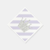Paarse en zilverprinses Crown Napkins Servetten (Hoek)