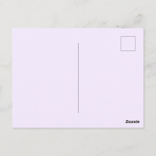 Paarse en zilverzweet zestien-dagenkaart briefkaart (Achterkant)