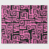 Paarse en zwarte Afrikaanse afdrukken Cadeaupapier (Vlak)