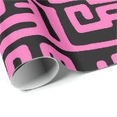 Paarse en zwarte Afrikaanse afdrukken Cadeaupapier (Rol Hoek)