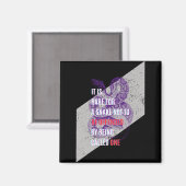 Paarse en zwarte beledigde slangen sarcastisch cit magneet (Voorkant / Achterkant)