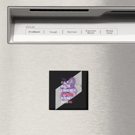 Paarse en zwarte beledigde slangen sarcastisch cit magneet (Insitu (Vaatwasser))