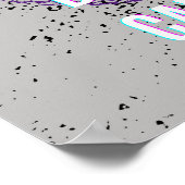 Paarse en zwarte beledigde slangen sarcastisch cit poster (Hoek)