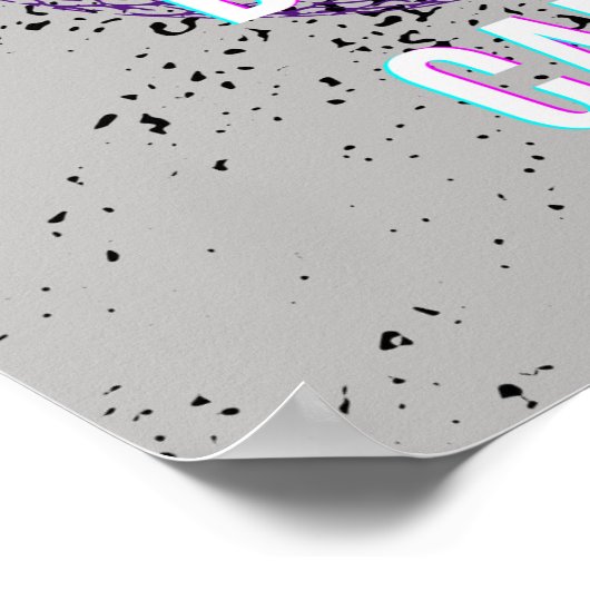 Paarse en zwarte beledigde slangen sarcastisch cit poster (Hoek)