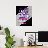 Paarse en zwarte beledigde slangen sarcastisch cit poster (Thuiskantoor)