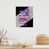 Paarse en zwarte beledigde slangen sarcastisch cit poster (Keuken)