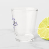 Paarse en zwarte bruiloft Keepsake Shot Glas (Rechts)