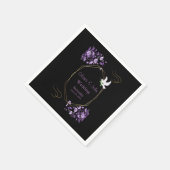 Paarse en zwarte bruiloft Napkins Servet (Hoek)