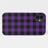 Paarse en zwarte buffelplaat Case-Mate iPhone case (Achterkant (horizontaal))
