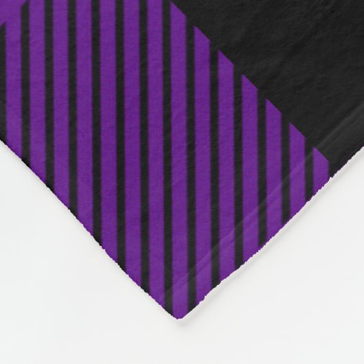 Paarse en zwarte buffelplaat Fleece Deken (Hoek)