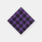 Paarse en zwarte buffels controleren het gespeelde servetten (Hoek)