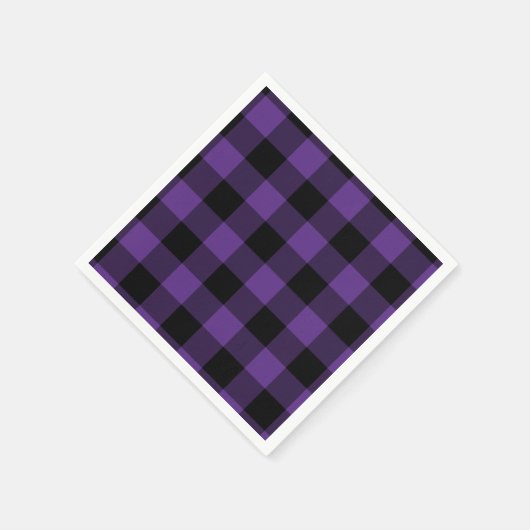 Paarse en zwarte buffels controleren het gespeelde servetten (Hoek)