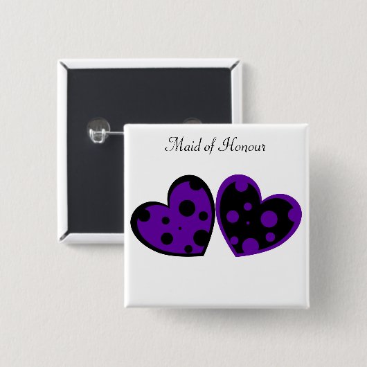 Paarse en zwarte Button (Voorkant /achterkant)