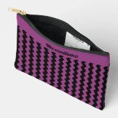 Paarse en zwarte Chevrons - KLEINE accessoirezak Etui (Open)