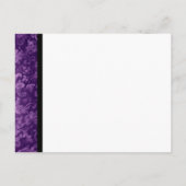 Paarse en zwarte Damask Save The Date Briefkaart (Achterkant)