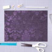 Paarse en zwarte Damask Tissuepapier (Craft)