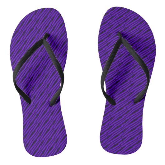 Paarse en Zwarte Dames Flip Flops (Voetbed)