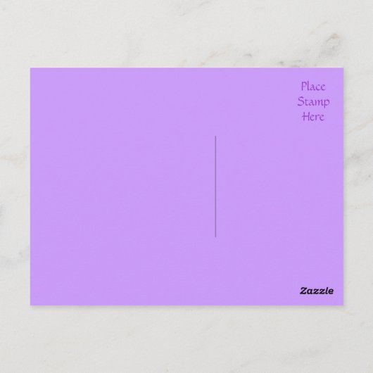 Paarse en zwarte dankjewel Briefkaart (Achterkant)