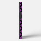 Paarse en zwarte diamant patroon Case-Mate iPhone Case (Achterkant / Rechts)