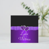 Paarse en zwarte diamanten sluiers kaart (Staand voorkant)