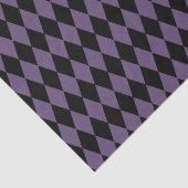 Paarse en zwarte diamantpatroon Halloween Tissuepapier (Detail)