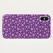 Paarse en zwarte Diamond Bling Pattern Case-Mate iPhone Case (Achterkant (horizontaal))
