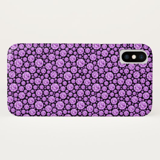 Paarse en zwarte Diamond Bling Pattern Case-Mate iPhone Case (Achterkant (horizontaal))