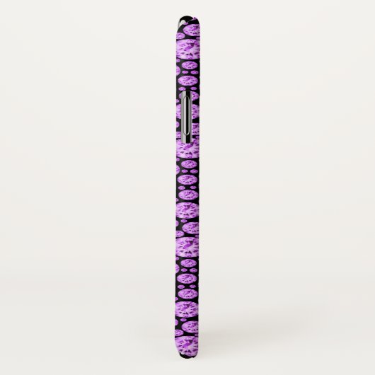 Paarse en zwarte Diamond Bling Pattern Case-Mate iPhone Case (Achterkant / rechts)