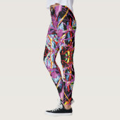 Paarse en zwarte etherische convulsiesplatter leggings (Links)