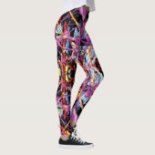 Paarse en zwarte etherische convulsiesplatter leggings (Rechts)