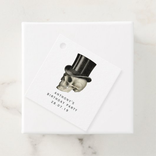 Paarse en zwarte Fancy Victoriaans Gotische Schede Bedankjes Labels (In situ)