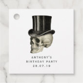 Paarse en zwarte Fancy Victoriaans Gotische Schede Bedankjes Labels (Voorkant)