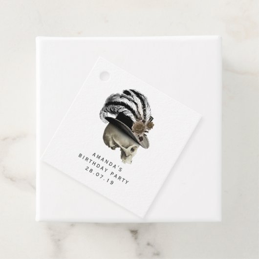 Paarse en zwarte Fancy Victoriaans Gotische Schede Bedankjes Labels (In situ)