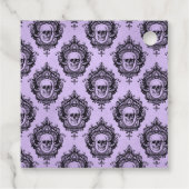 Paarse en zwarte Fancy Victoriaans Gotische Schede Bedankjes Labels (Achterkant)