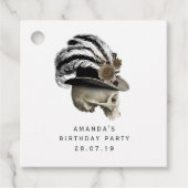 Paarse en zwarte Fancy Victoriaans Gotische Schede Bedankjes Labels (Voorkant)