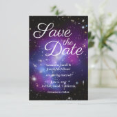 Paarse en zwarte foto Opslaan Datum Kaart (Staand voorkant)