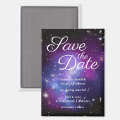 Paarse en zwarte foto Opslaan Datum Magneet (Voorkant / Achterkant)